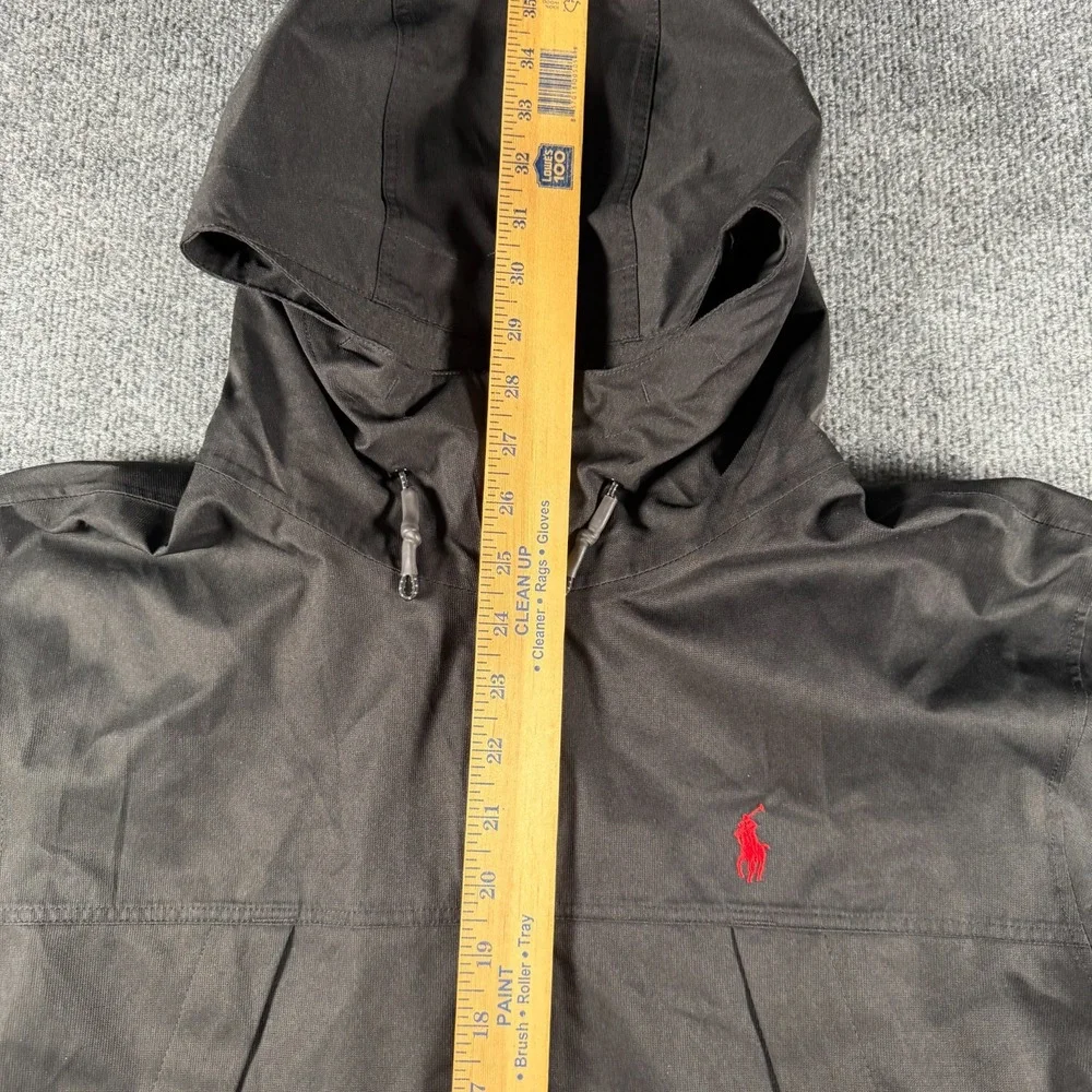 Polo Ralph Lauren Performance Hooded Full Zip Lined Windbreaker Black M